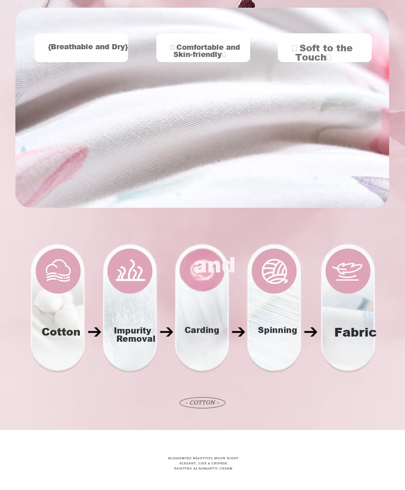 Fuanna Pure Cotton Bed Sheet Home Textile Full Cotton Single Dormitory Bedspread Bed Cover 1.5x2m Suitable Know Pink 2