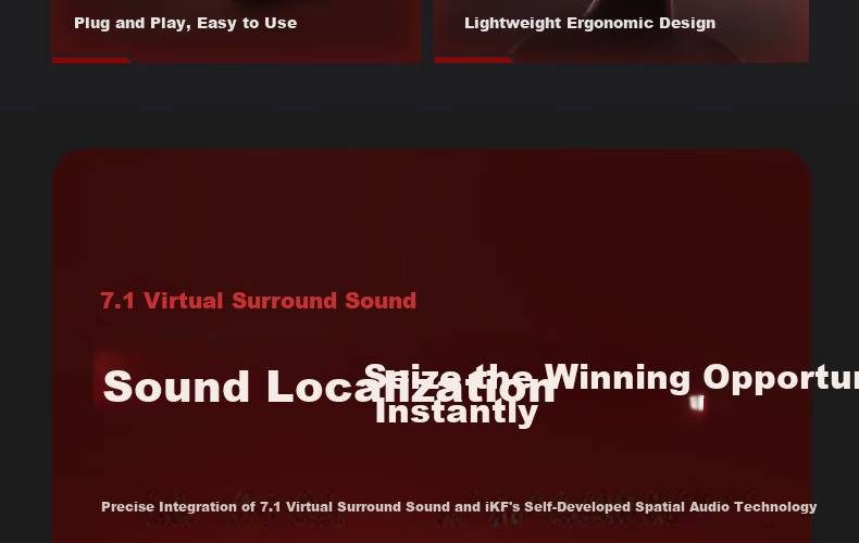 IKF V11 S [3.5mm Version] Gaming Headset Wired Over-Ear Esports Headphones 7.1 Surround Sound FPS Positional Audio Valorant Delta Smoke Gray 7