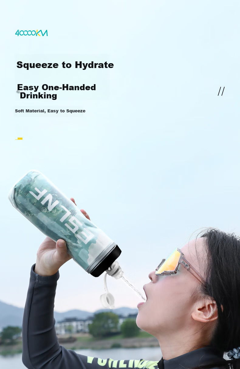 40,000 Kilometers Bicycle Cycling Water Bottle Insulated Road Bike Sports Bottle Large Capacity Squeeze Summer 8