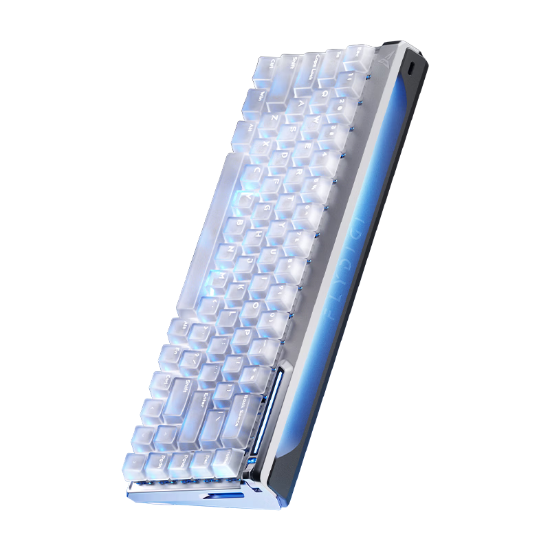 Flydigi FS68 Multi-Hall Gaming Magnetic Switch Keyboard Silver White Valorant CSGO2 Customized 68-Key Wired Keyboard