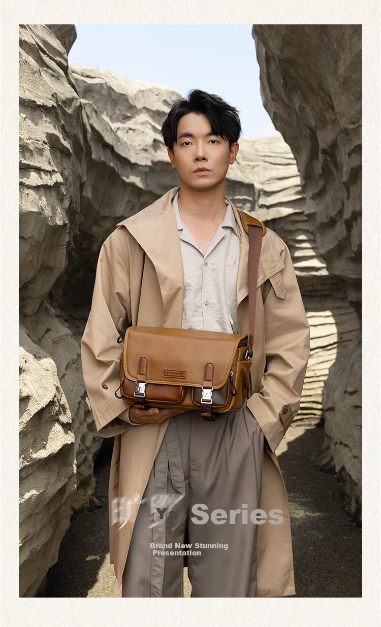 K&F CONCEPT Messenger Camera Bag Photography Crossbody Shoulder Bag for Mirrorless and DSLR Cameras One Body Two Lenses Multifunctional Vintage Original Photography Bag Gobi Brown 2