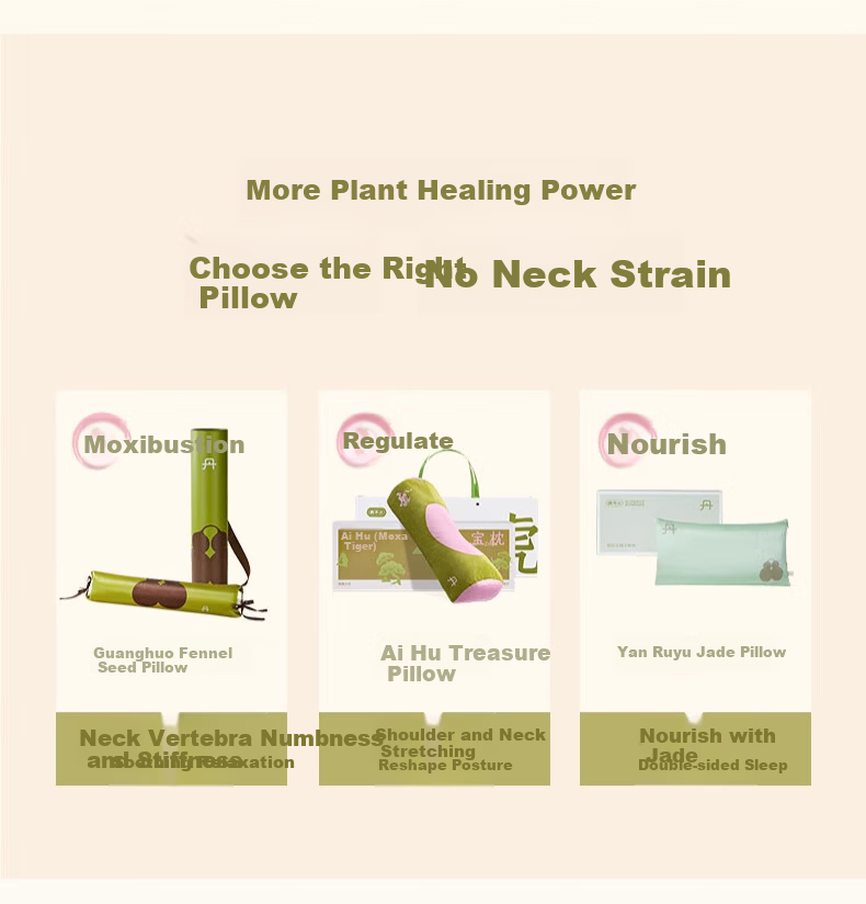 Zhenbuer Ai Hu Bao Neck Support Pillow Cervical Pillow Special for Cervical Spondylosis Deep Sleep Mugwort Pillow Holiday Gift for Parents 14