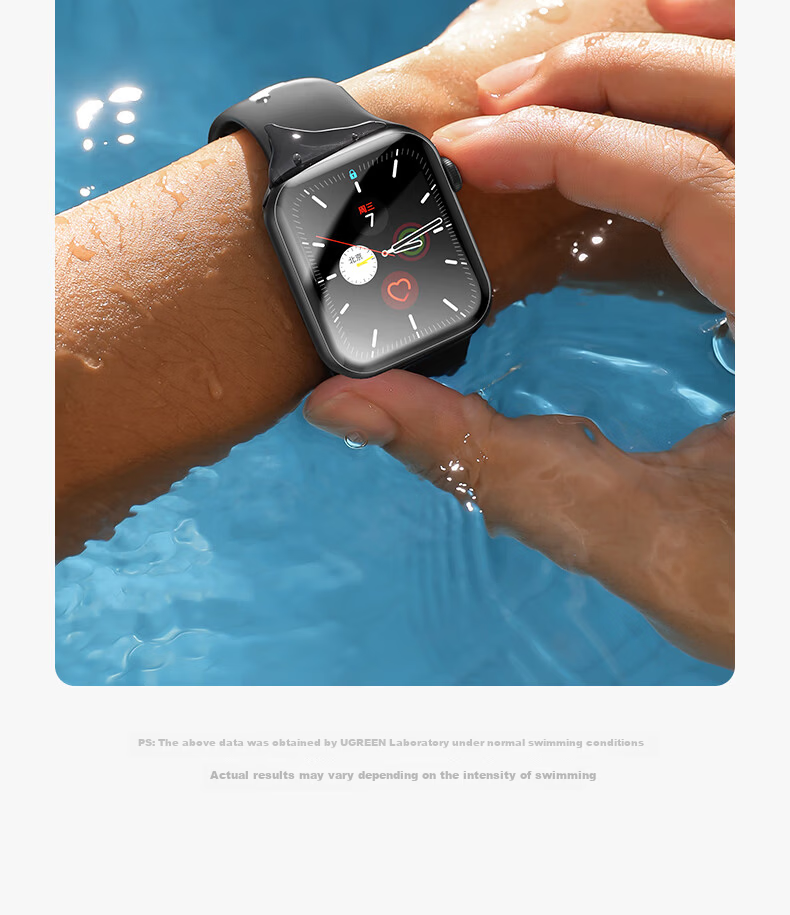 UGREEN Apple Watch Screen Protector Compatible with SE2/S9/S8/S7/S6/S5/S4 45mm Full Coverage Hydrogel Soft Film 14