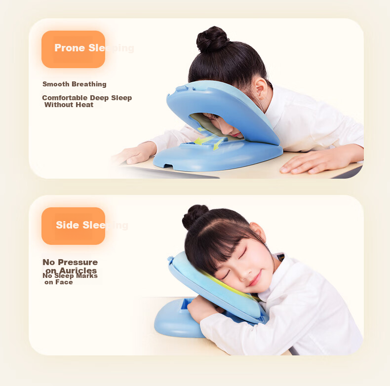 Back2 Office Nap Pillow Memory Foam Desk Sleeping Pillow for Kids 7