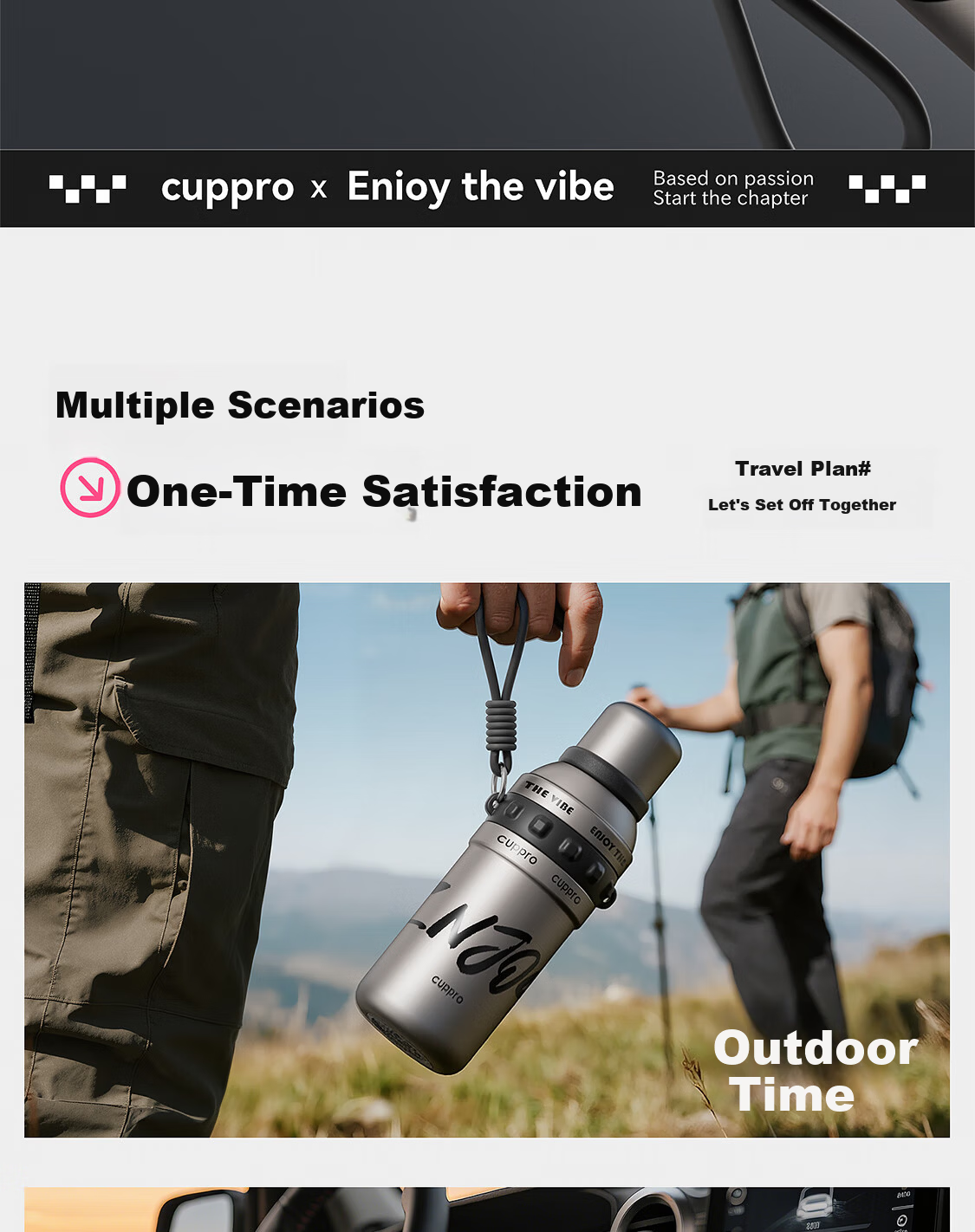 CUPPRO TikTok Hot Sale Large Capacity Insulated Water Bottle 316L Stainless Steel Portable Straw Cup for Men and Women 15