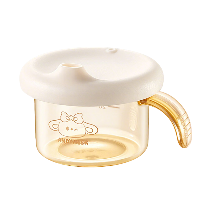 AIBEDILA Baby Open Mouth Cup PPSU Children's Water Cup Infant Sucking Milk Cup Training Drinking Small Cup Little Rabbit