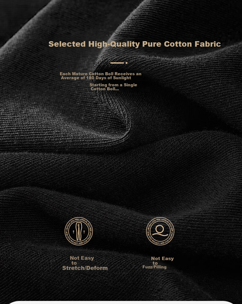 LangSha Plus Size Autumn Underwear Set for Men, Extra Large Size, 100% Cotton, Loose-Fitting Thin Warm Underwear for Chubby Me 3