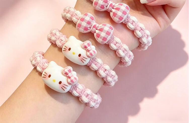 Princess Code Children's Day Gift Hair Tie for Girls High Elastic Hair Band Damage-Free Student Hair Rope Bun Holder 10