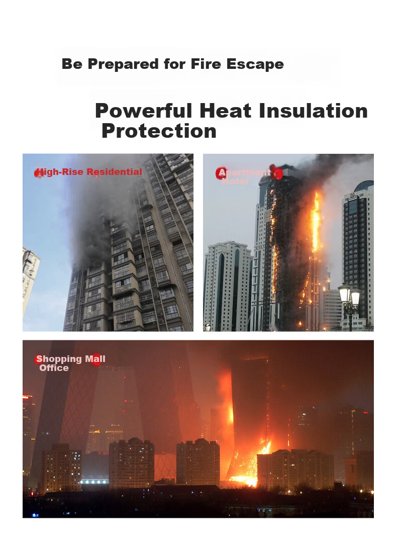 Jingxi Fireproof Escape Cloak with Gas Mask Fire-Resistant Insulation Blanket for Home Emergency Kids Version 5
