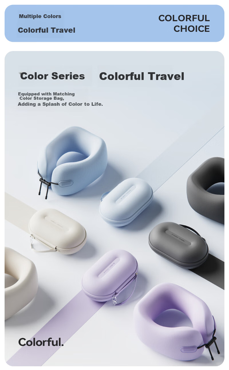 Sleep Cave Small Lotus U-Shaped Neck Pillow Travel Pillow Airplane Neck Support Pillow Everythink Portable Neck Protection Sleep Aid 11