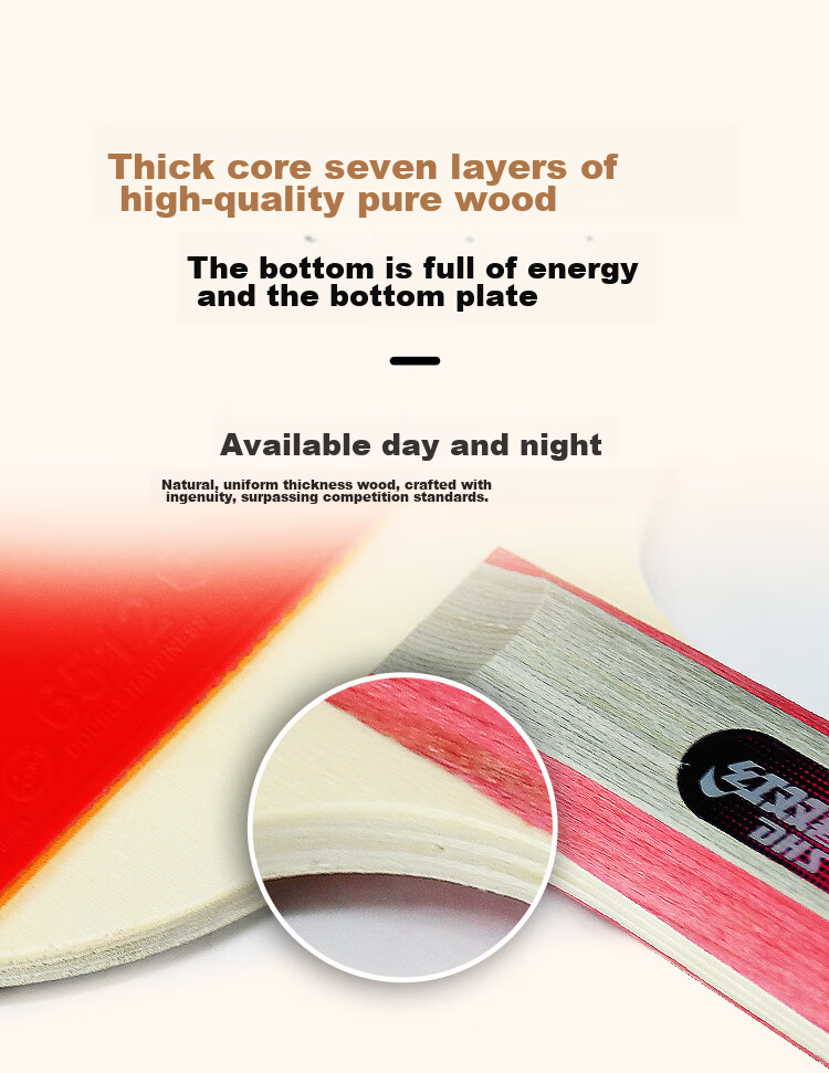 DHS One-Star Penhold (Jingcang Express Delivery + Racket Cover), Table Tennis Paddle F1002, Penhold Grip, Single Racket 4