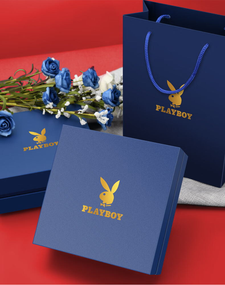 PLAYBOY Gift Box Belt for Men, Automatic Buckle, Cowhide Business Casual Trouser Belt, Practical Birthday Gift for Husband Or Father 13