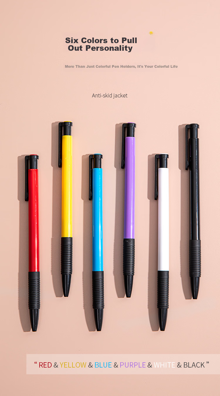 COMIX 60-Pack 0.7mm Retractable Ballpoint Pens Blue Soft Grip Office Stationery EB12 6
