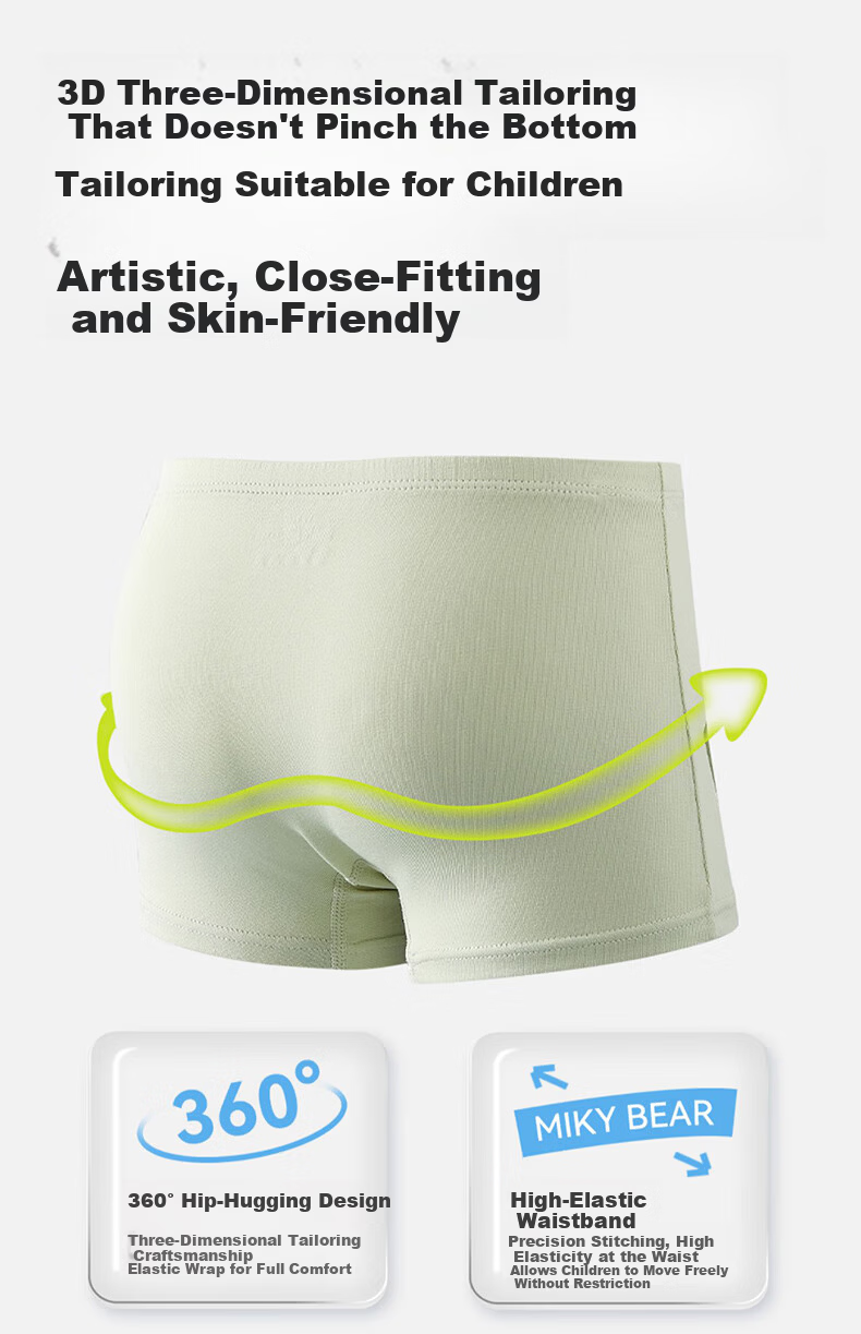 Mianqixiong Boys' Cotton Underwear Autumn Winter Thin Boxer Briefs 2025 New 4-Pack - G210-XXXXL 7