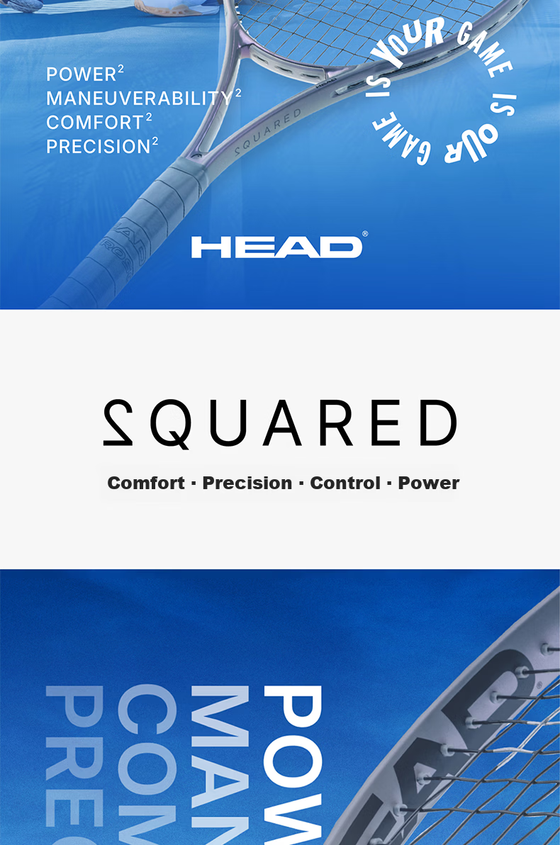 HEAD Tennis Racket SQUARED Series 2026 Full Carbon Professional Tennis Racket for Men and Women 2