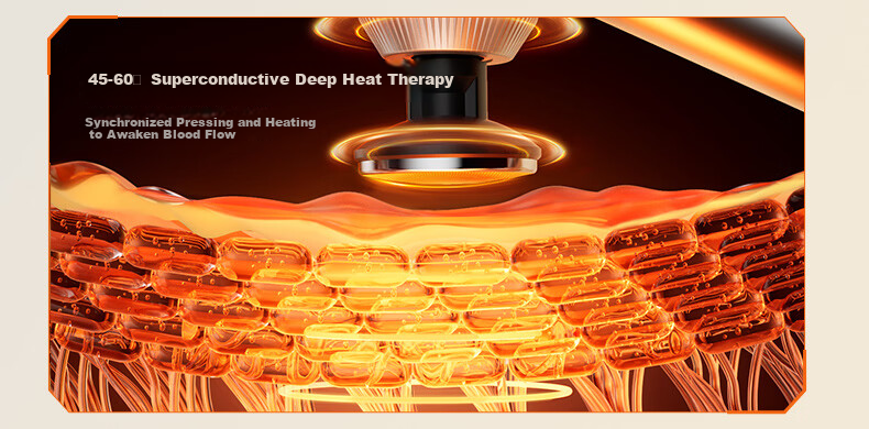 Lenovo Professional Fascia Gun Massage Device with Heat Therapy for Shoulder, Neck, Waist, and Back - Deep Muscle Relaxation Portable Massager for Men and Women, Birthday and Parent's Day Gift 7
