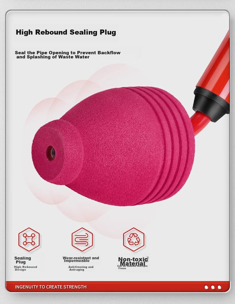 JUQI Select Multi-Functional Plunger Toilet Drain Cleaner Pipe Snake High-Pressure One-Shot Unclogger 1