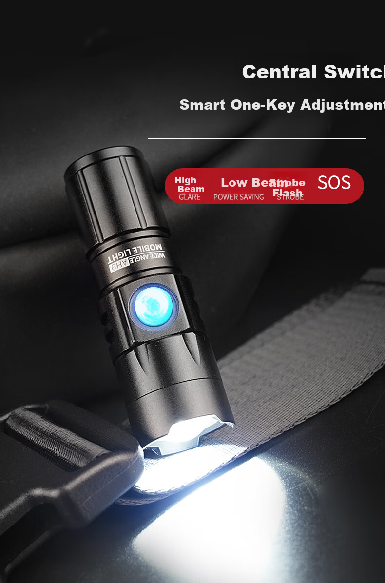 Shuosun Mini Portable Tactical Flashlight Military Ultra-Long Battery Life Strong Light Outdoor Lighting for Students 10