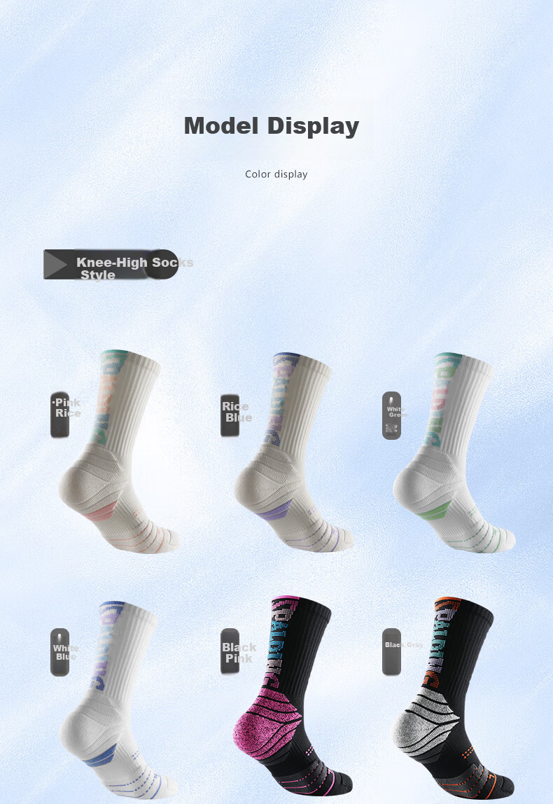 SPALDING Beam Pro 2.0 Men's Basketball Socks Thickened Towel Bottom Non-Slip Long Tube Elite Youth Sports Socks Black Gray 5