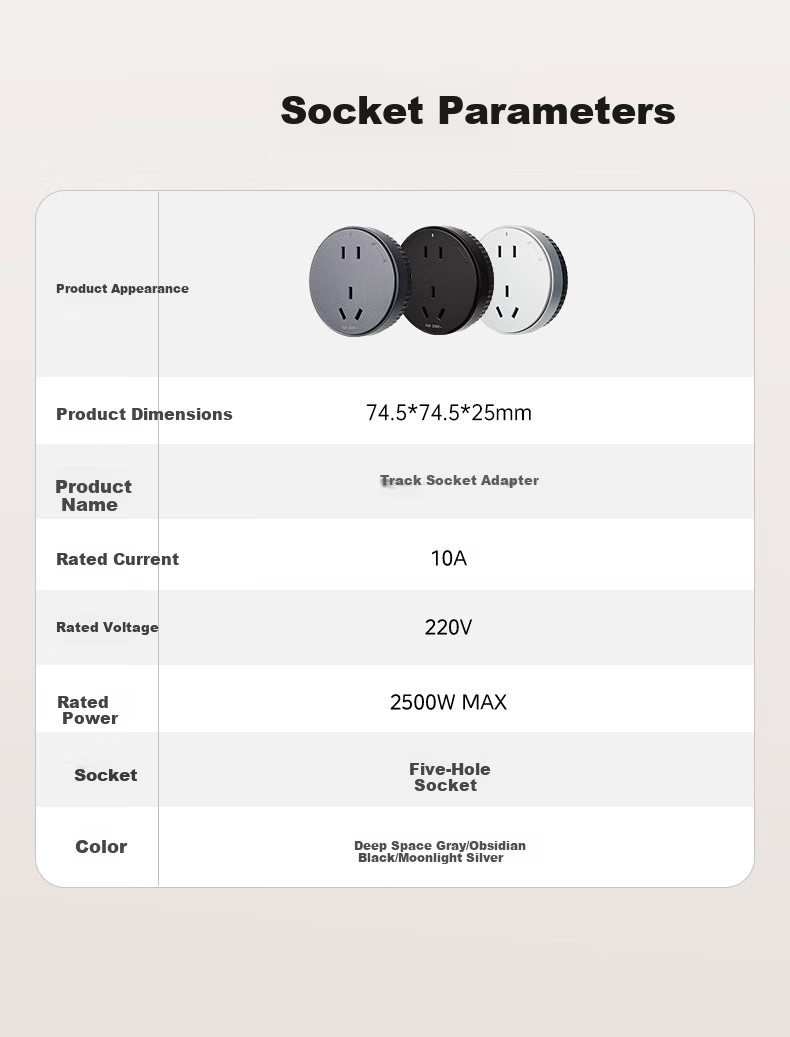 Midea Ultra-thin Upgraded Wall-mounted Track Power Strip with Switch, Surface-mounted Movable Rail Socket for Dining Cabinet, 40cm Track with 2 Five-hole Outlets, Black 13