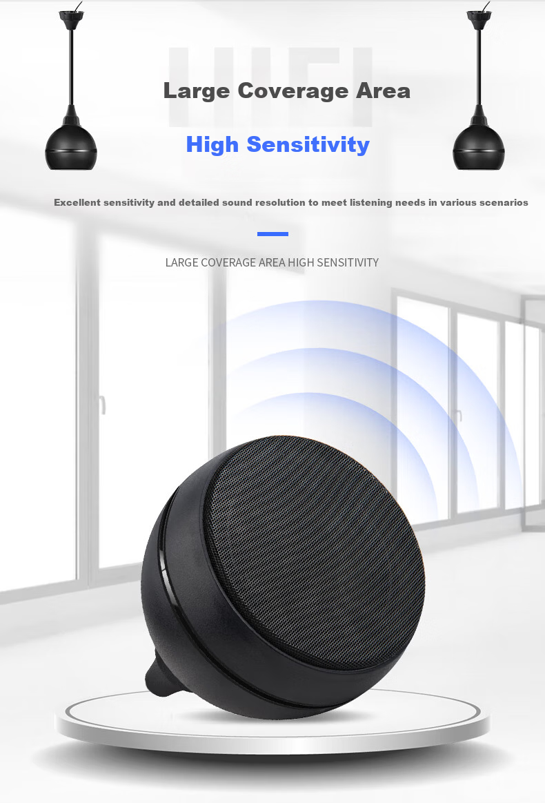 Newmine D20 Wireless FM Hanging Ball Ceiling Speaker Active Wireless Hanging Ball Speaker for Mall Store Background Music Broadcasting 8