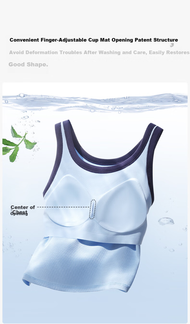 Songshan Cotton Shop Women's Lightweight Mint Ribbed Tank Top with Built-in Bra, Cooling, Stretchy, Seamless, Breathable, Comfortable, Suitable for Layering or Wearing Out 11