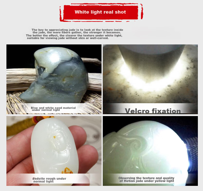 SHENYU Jade Flashlight, High Brightness, for Jade Appraisal, Specialized 365nm UV Light, Three-Color Light Source, for Amber And Jewelry Inspectio 12