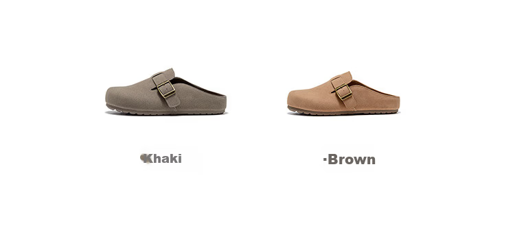 Dusto Birkenstock Women's Outdoor Slippers 2026 New Spring Casual Thick Sole Slip-On Closed-Toe Half Slippers 7