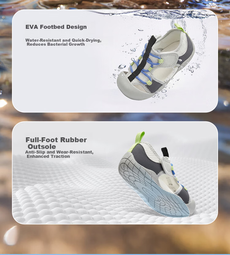 BALABALA Children's Steady Shoes, Boys And Girls Sandals, 2026 Summer New Color-Block Functional Shoes, Kids' Shoes, Children's Shoes with Mesh, Sports Shoes 7