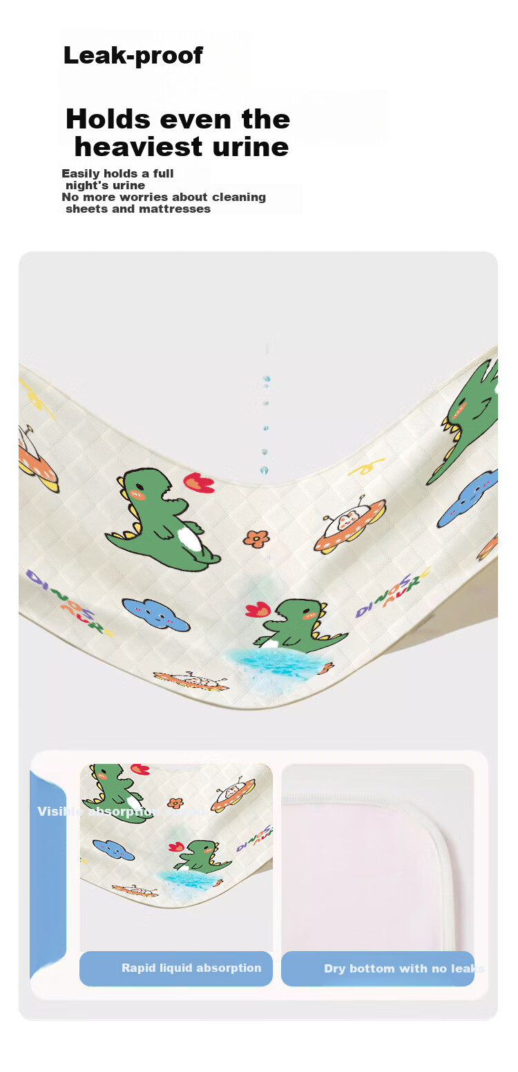 Guangduola Baby Waterproof Washable Urine Pad Mattress Menstrual Leak-Proof Care Mat Breathable for Babies and Toddlers 4