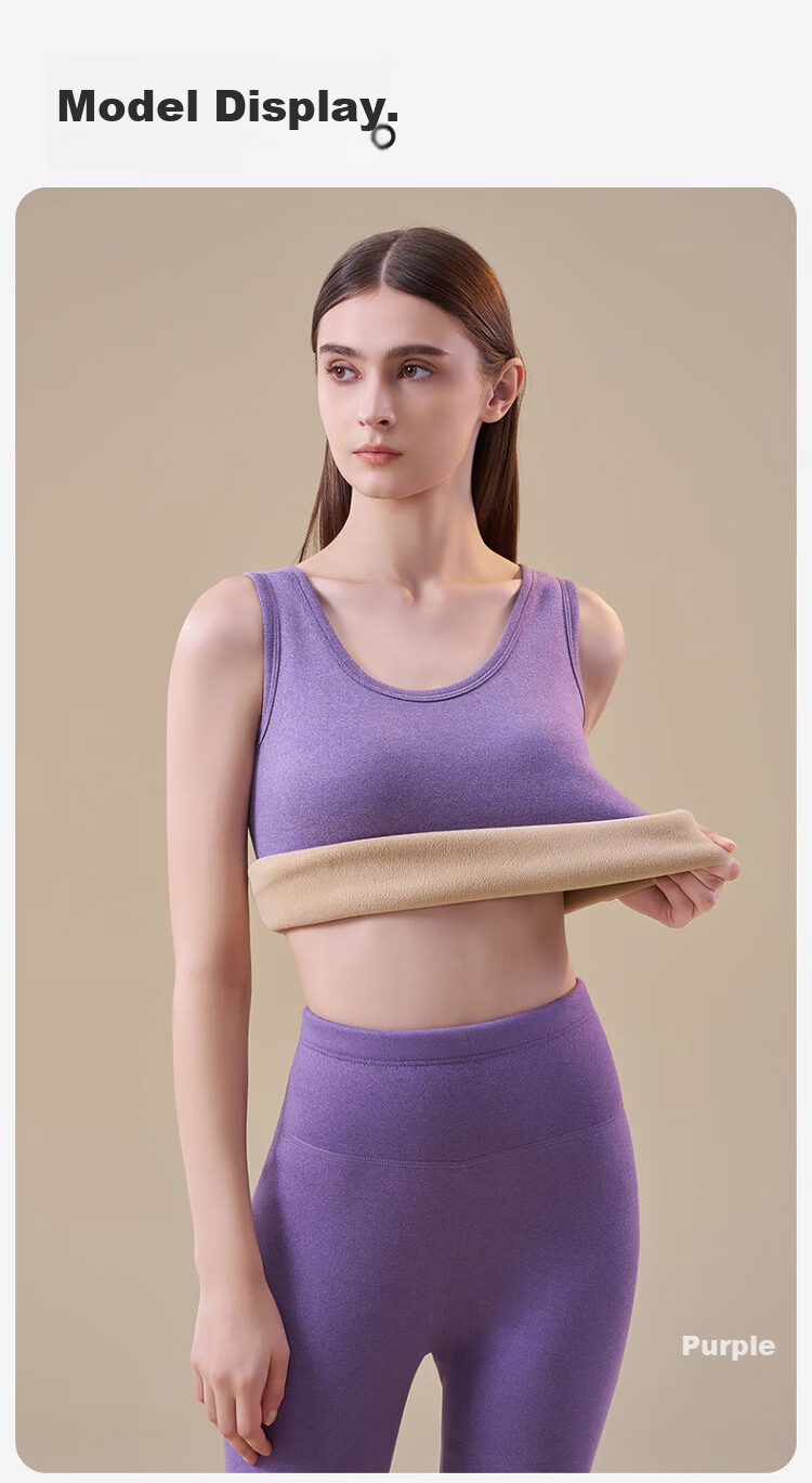 Zaisuo Lamb Fleece Warm Vest Women Autumn Winter Seamless Fleece Thickened Thermal Base Layer Innerwear 19