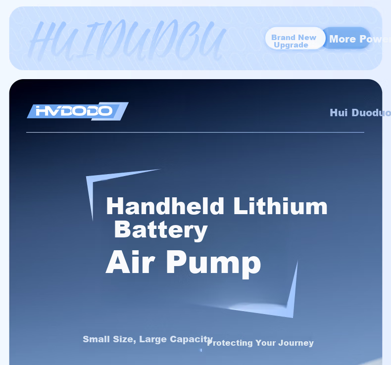 HUIDUODUO Inflator Pump Portable Car Tire Inflator with Pressure Gauge for Electric Vehicle, Motorcycle, Bicycle, Road Bike 5