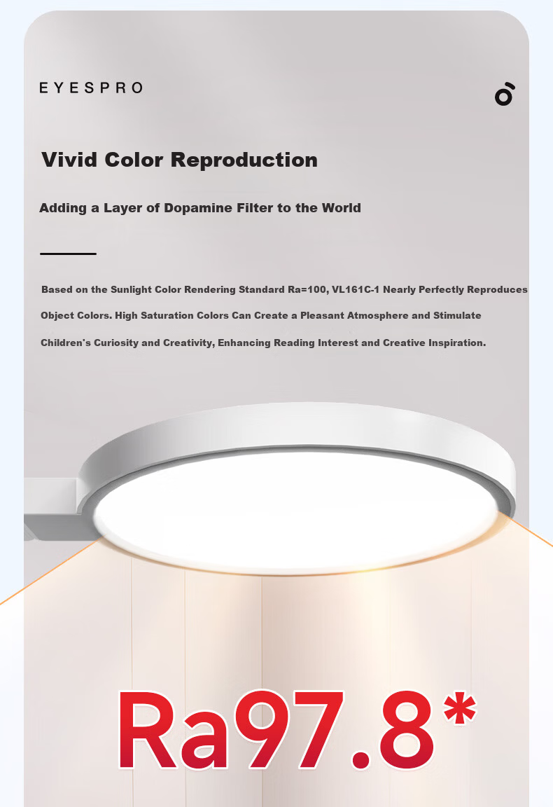 Haishibao National AA Rechargeable Desk Lamp Eye Protection Light for Study, Full Spectrum, Student Children's Dormitory Bedside Lamp VL161C-1 9