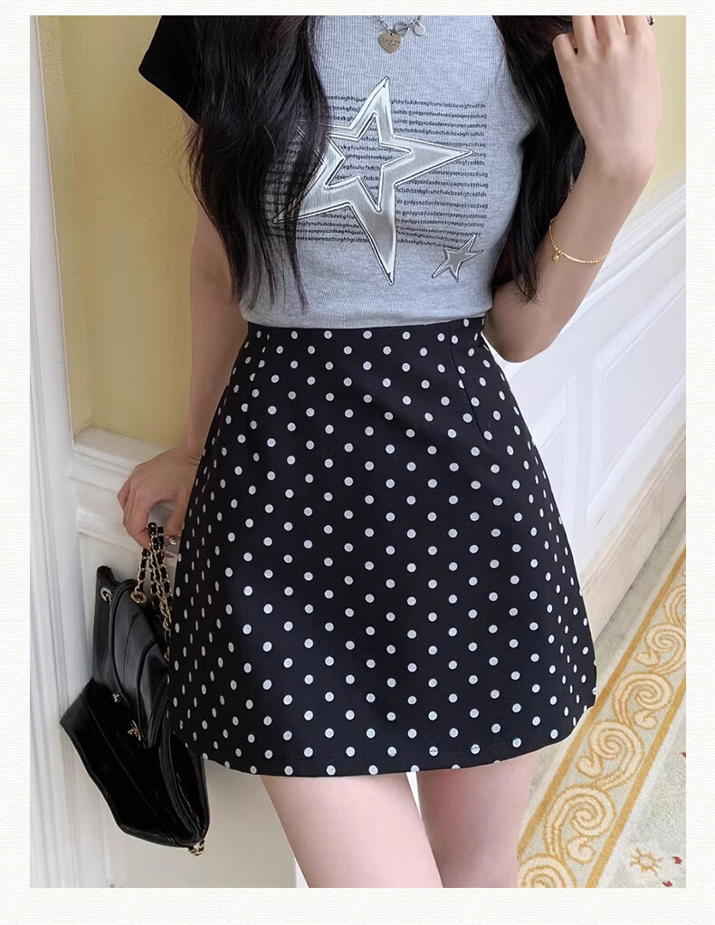 Borui Polka Dot Women's Skirt 2026 New Summer A-Line Sexy Bodycon Blazer Skirt Slim Fit Short Skirt 21