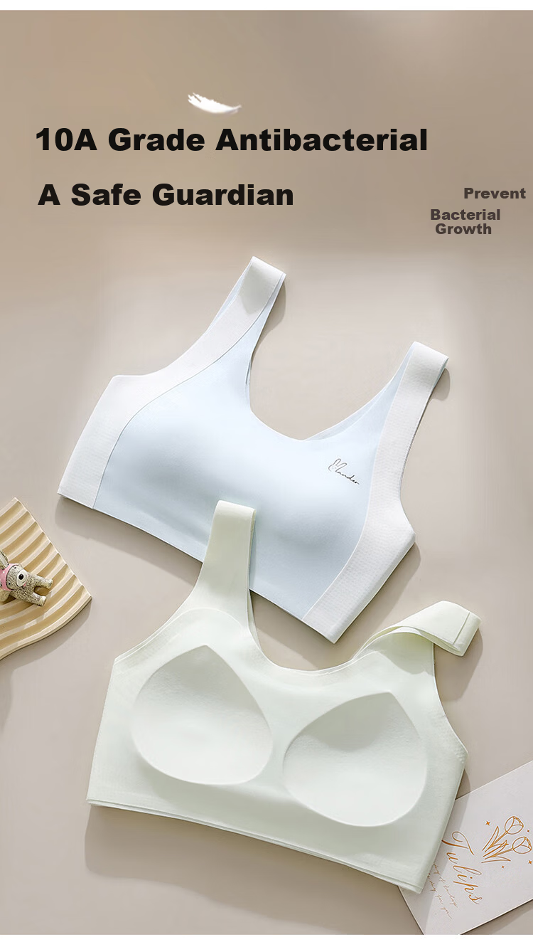 Tingmei [Class A] Developmental Girls' Seamless Invisible Sports Posture Correction Shockproof Teen Bra for Middle and High School Students 11
