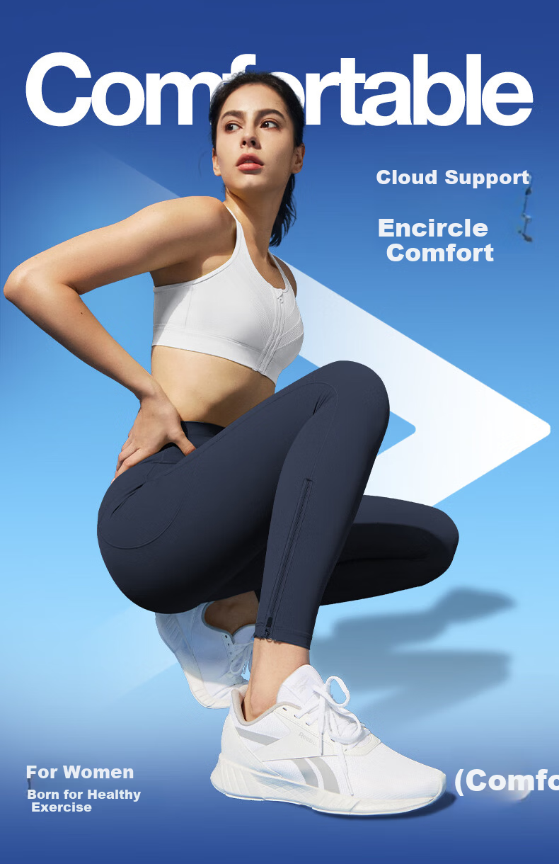 YVETTE High-Impact Sports Bra Women Front Zipper Yoga Fitness Underwear E100666A08 1