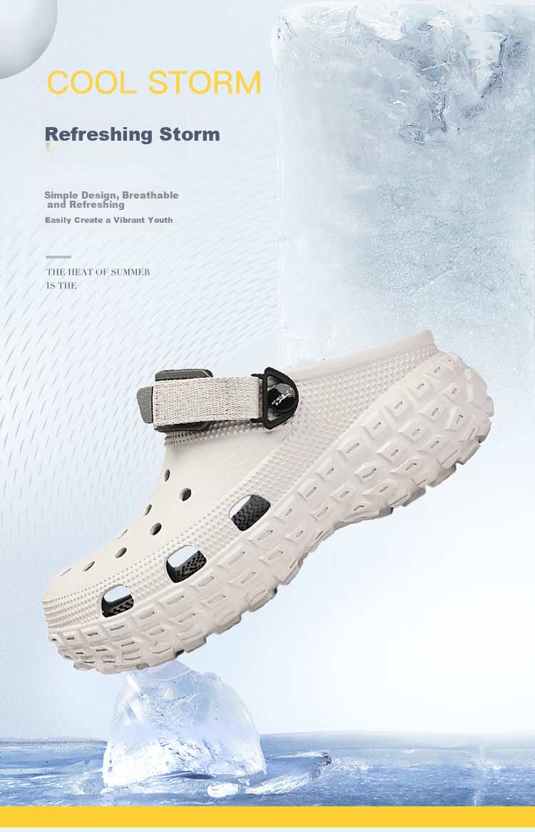 G.N.Shi Jia Men's Shoes, Summer Outdoor Wear, Thick-Soled Hollow Breathable Hole Shoes, Outdoor Stream Tracing Beach Sandals 16