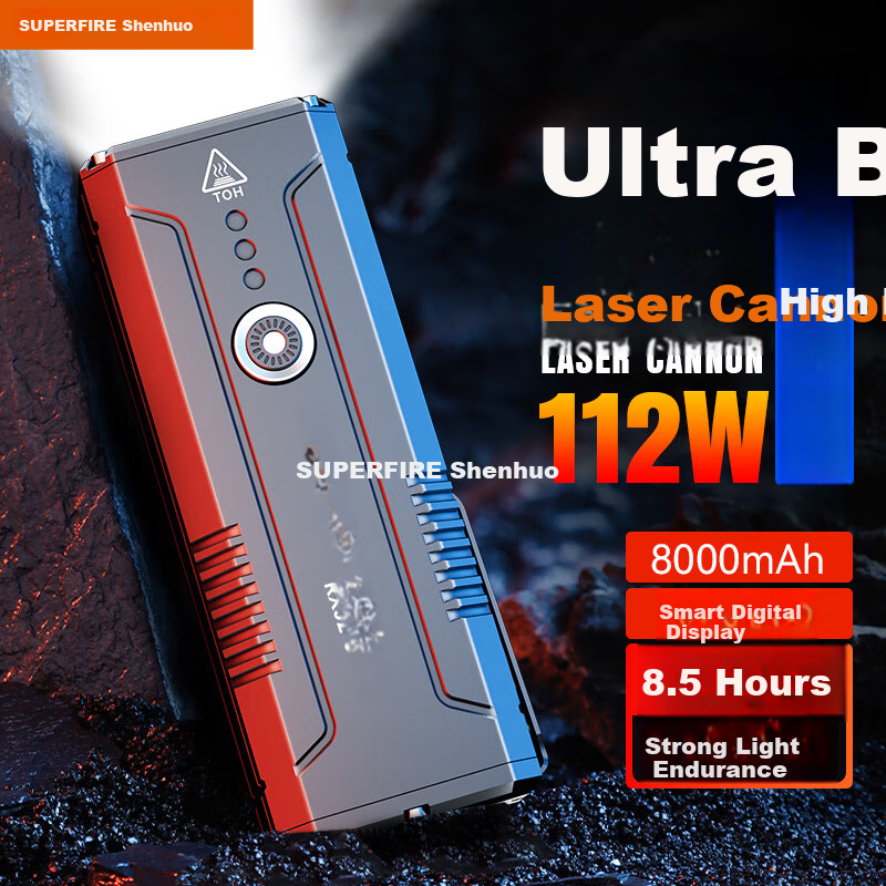 SupFire RX52-S Flashlight High Brightness Long Battery Life Long Range Outdoor Military Spotlight 200000 Lumens