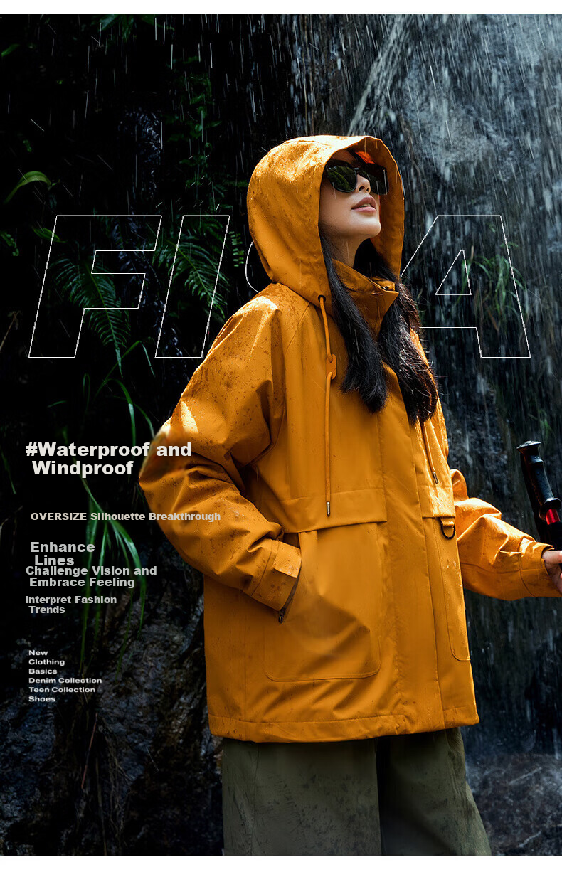 JEEP SPIRIT Unisex Rose Story 3-in-1 Jacket Liu Yifei Edition Suzaku Red L 1