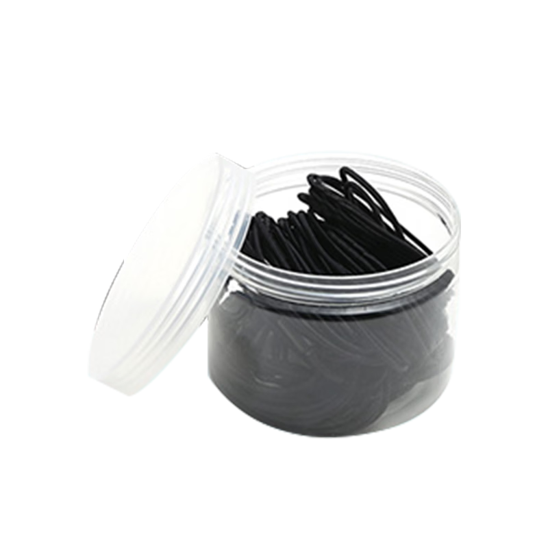 MEIFUYU Black Thin Hair Ties Elastic Rubber Bands 100pcs High Elasticity Hair Bands WH7230