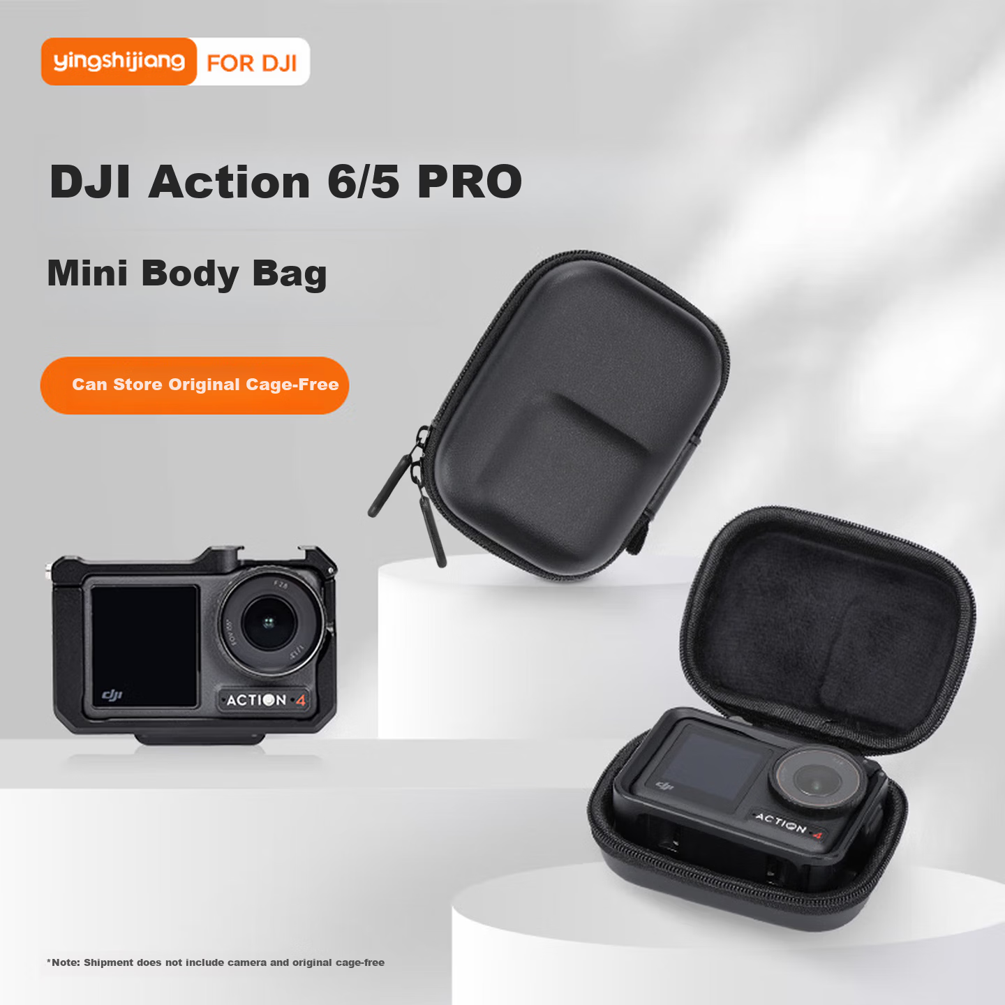 Yingshijiang DJI DJI Action 6/5 Pro Sports Camera Carrying Case Action 4/3 Portable Handbag Shockproof Waterproof Protective Cover Lens Cap Shell Accessory Storage Box 1