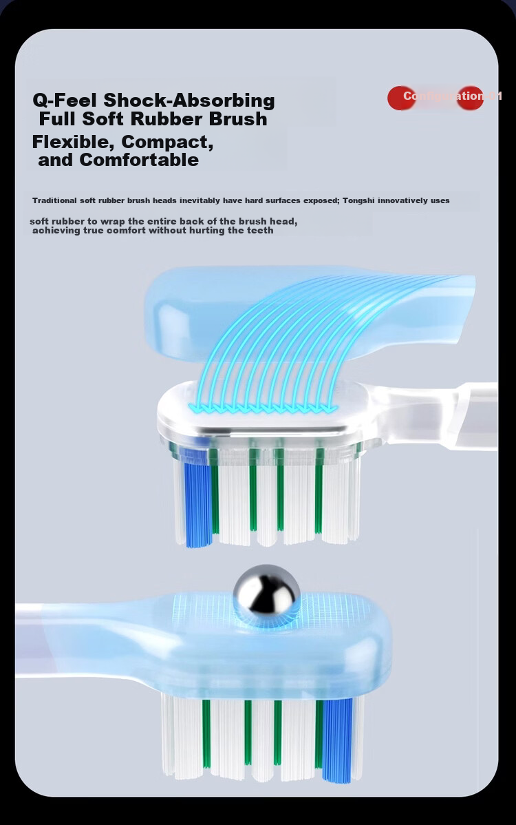 T-FLASH Electric Toothbrush with Vibration and UV Sterilization, Wobbler Design, Shock-Absorbing Brush Head, Unisex Gift Box, Birthday and Anniversary Practical Couples Gift Set 25