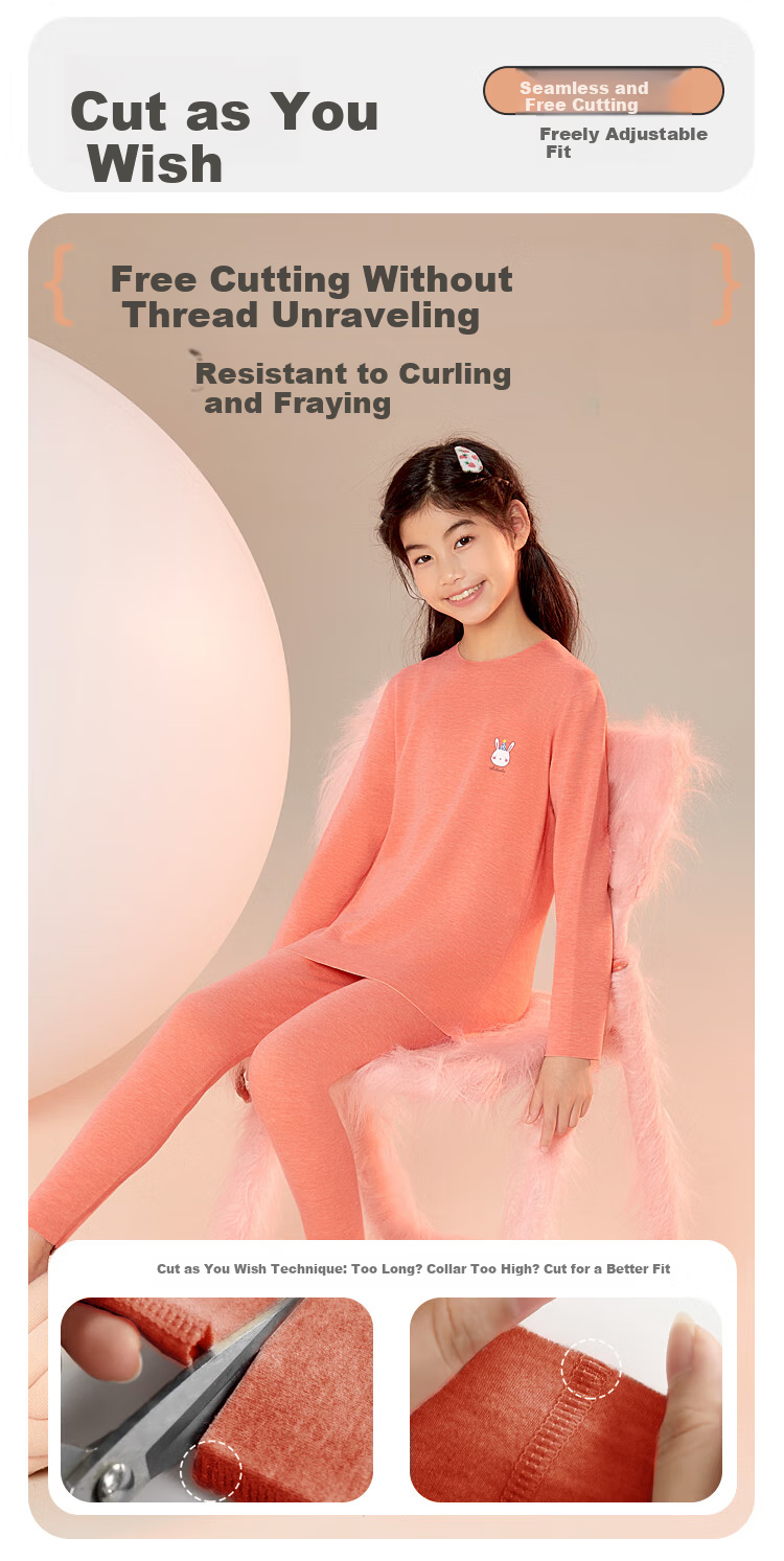 Hodohome Girls' Class A Double-Sided Fleece Dyed Seamless Wool and Silk School Uniform Thermal Underwear 218 Purple Size 150 7