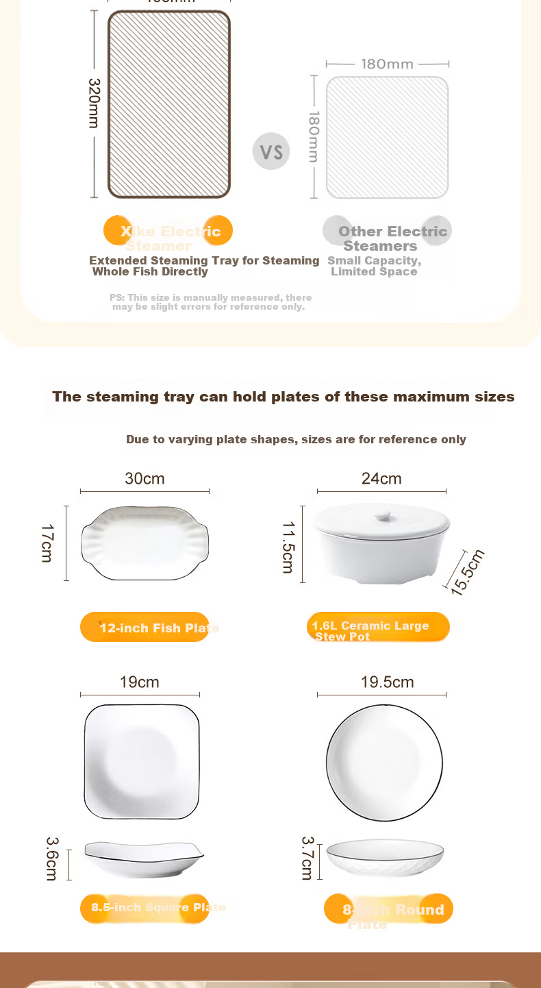 Xike Egg Steamer Multi-Function Electric Steamer Automatic Power-Off Small Stainless Steel Double-Layer Breakfast Egg Cooker JPZDQ806 9