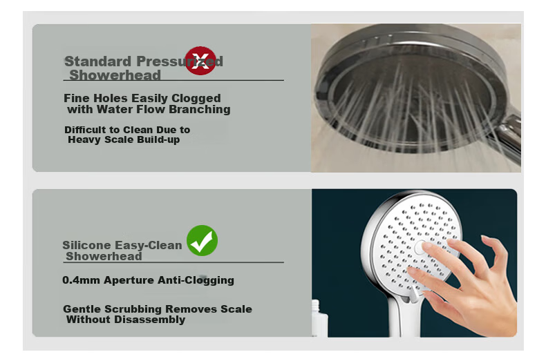 JOMOO Handheld Shower Head Bathroom Pressure-Boosting Silicone Descaling Shower Sprayer with Three Functions S182013 7