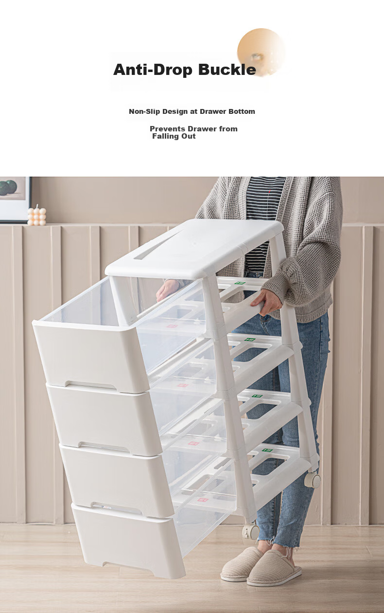JEKO&JEKO Drawer Storage Cabinet Bedside Cabinet Storage Cabinet Children's Wardrobe Storage Cabinet Storage Box Gap Cabinet 3 Layers 9