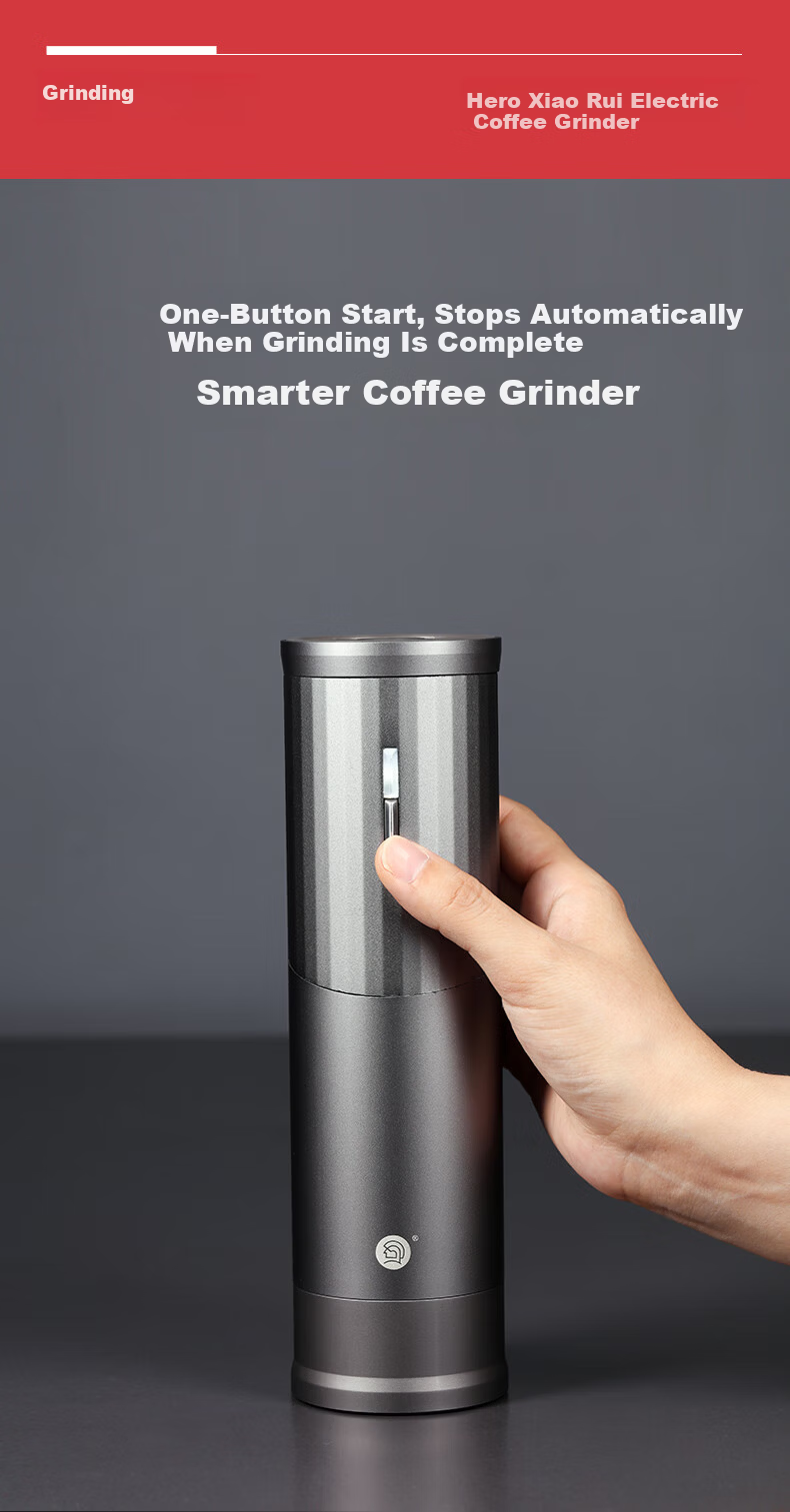 Hero Yicui Professional Edition Portable Espresso Coffee Machine Grinder Set for Outdoor Travel 4