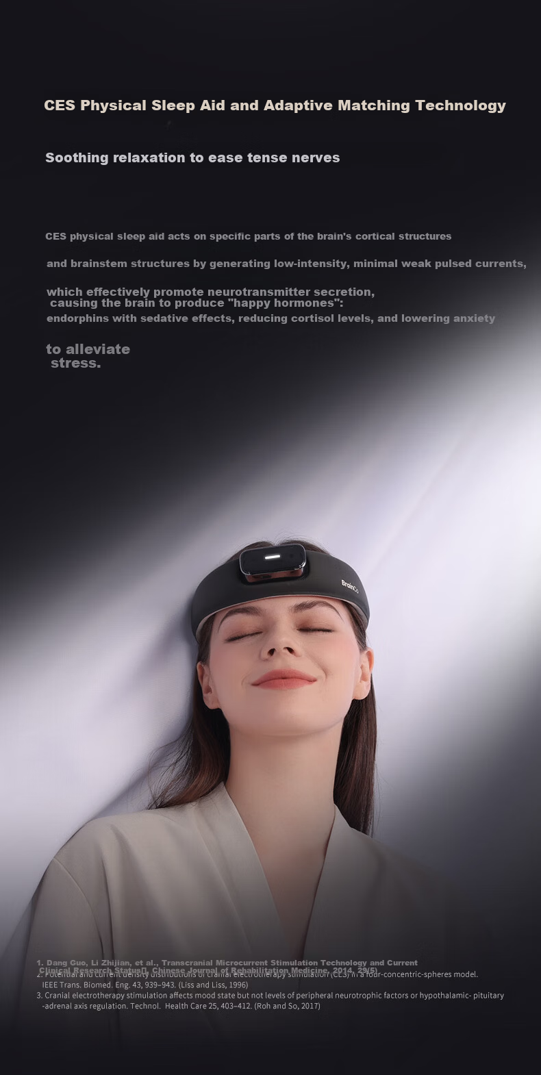 BrainCo Deep Dolphin Easleep Brain-Computer Intelligent Sleep Aid Device [Strap Version] Sleep Monitor CES Sleep Aid 520 Gift for Men Birthday Gift 6