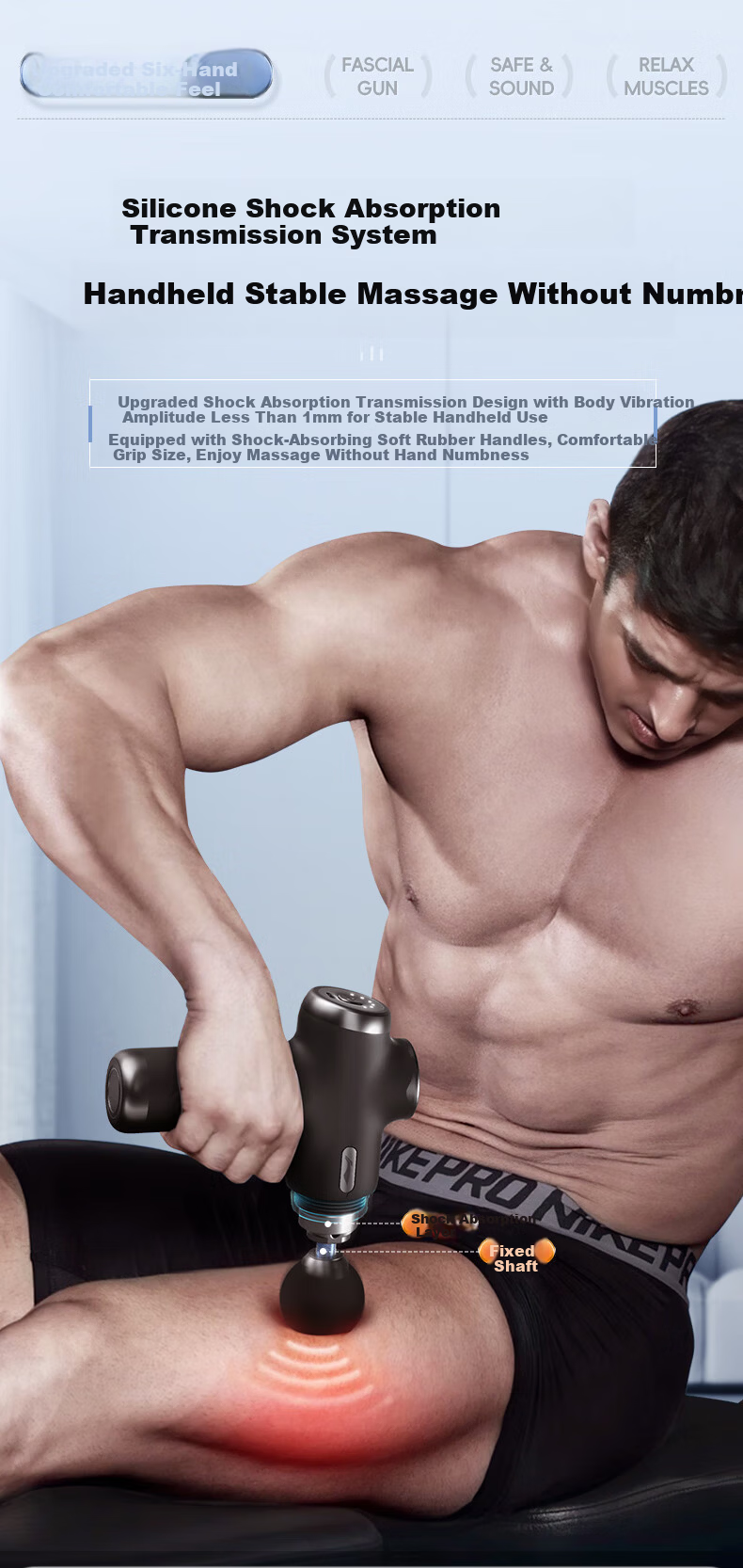 LI-NING Fascia Gun Massager Shoulder Neck Waist Back Massager Professional Mini Portable Fitness Muscle Relaxation Gift for Parents Mother's Day Spring Festival Valentine's Day Qixi Festival for Men a 10