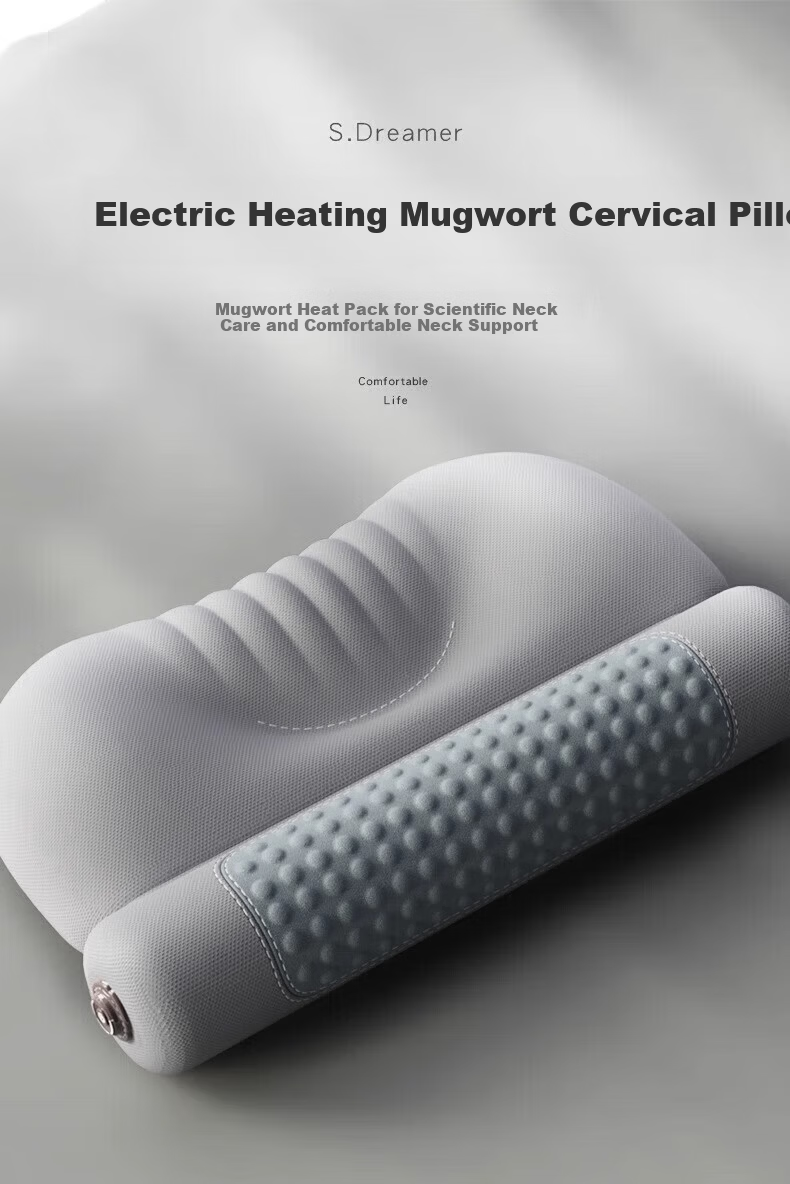 Jingyan Memory Foam Pillow Adult Sleep Aid Neck Support Cervical Pillow for Cervical Spondylosis Deep Sleep Mugwort Heat Therapy Cervical Pillow 1